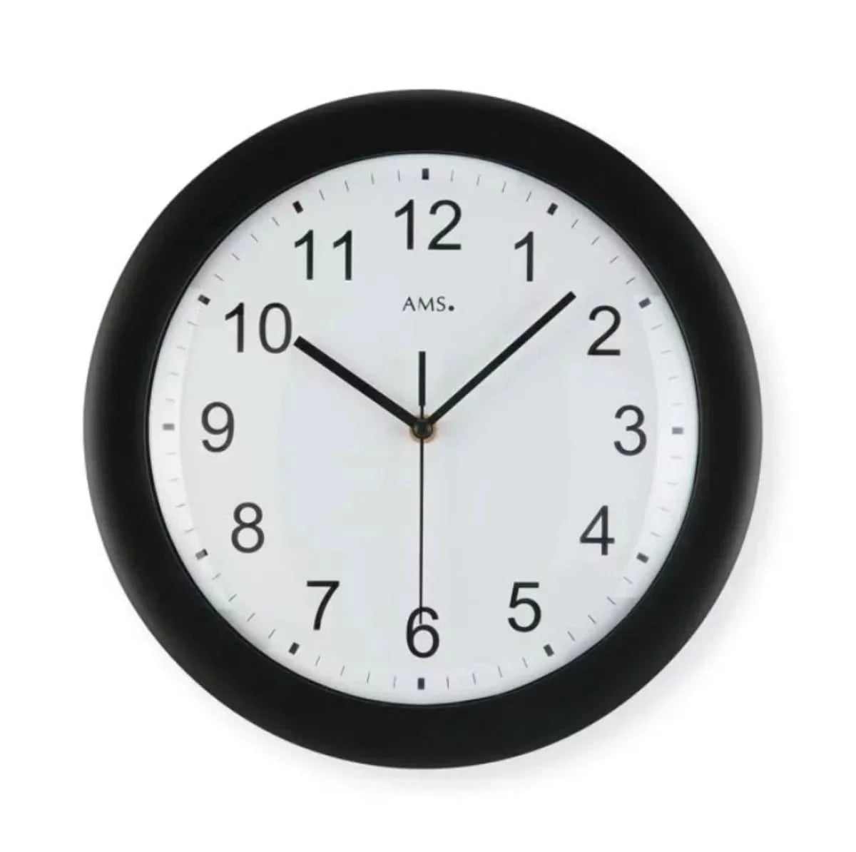 AMS Wall Clock 30x30x4 cm Plastic • Radio-controlled • Modern Design