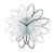 AMS Wall Clock 36x36x5 cm Plastic • Silent Quartz Movement • Modern Floral Design