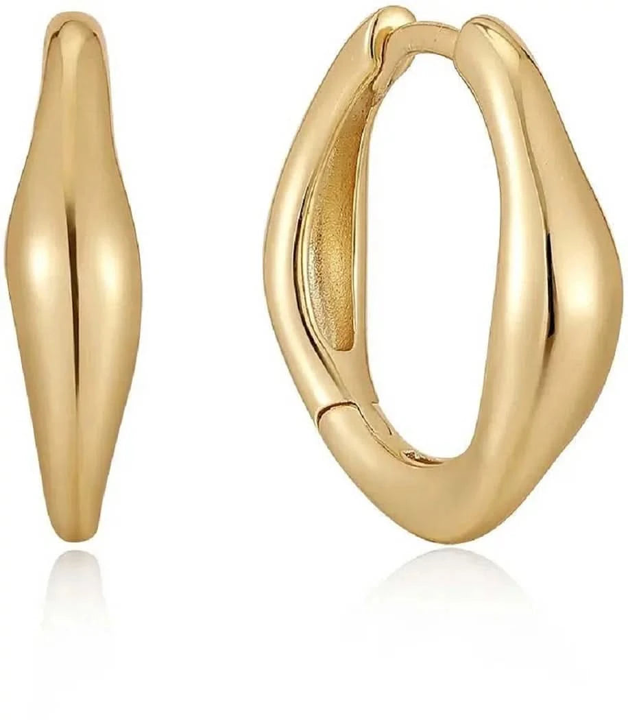 ANIA HAIE E044-03G Curved Hoop Earrings