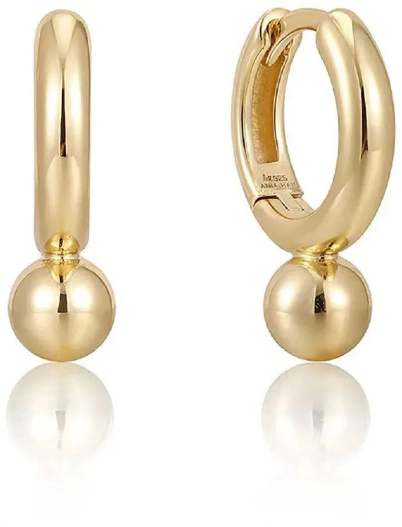 ANIA HAIE E045-02G Hoop Earrings with Ball Pendant