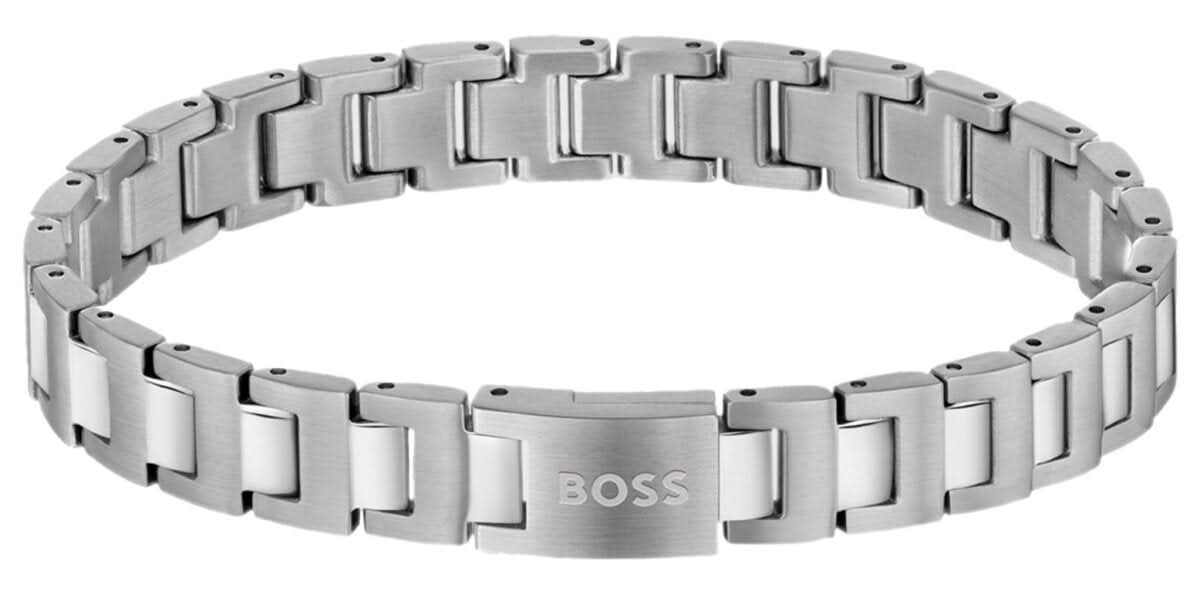 BOSS Candor Men's Bracelet: Robust Stainless Steel Link Bracelet with Magnetic Clasp 1580751
