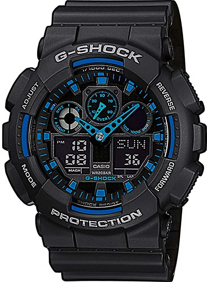 Casio G-Shock GA-100-1A2ER Men's Watch • Extreme Shock Resistance • 20 Bar Water Resistant
