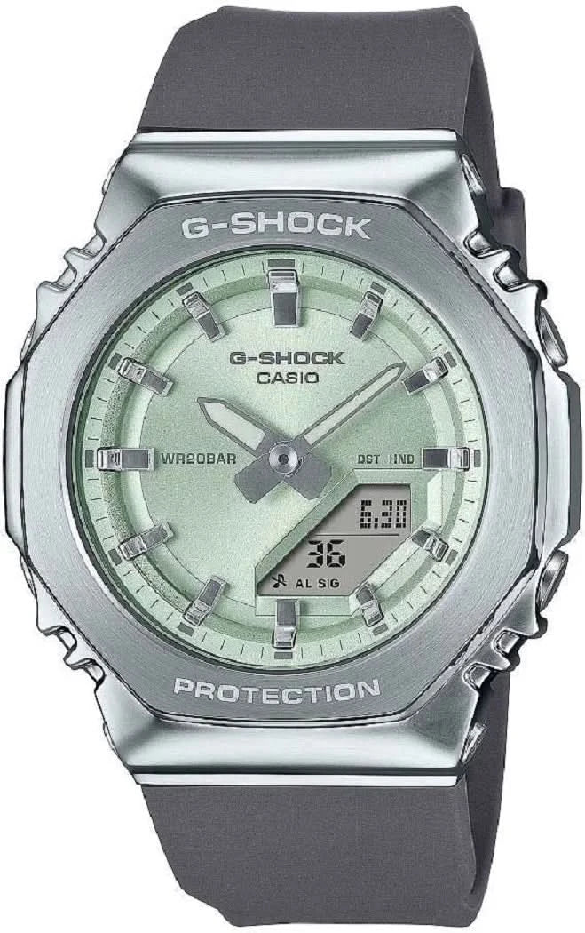 Casio G-Shock GM-S2110-3AER Women's Watch • Metal Design • Green