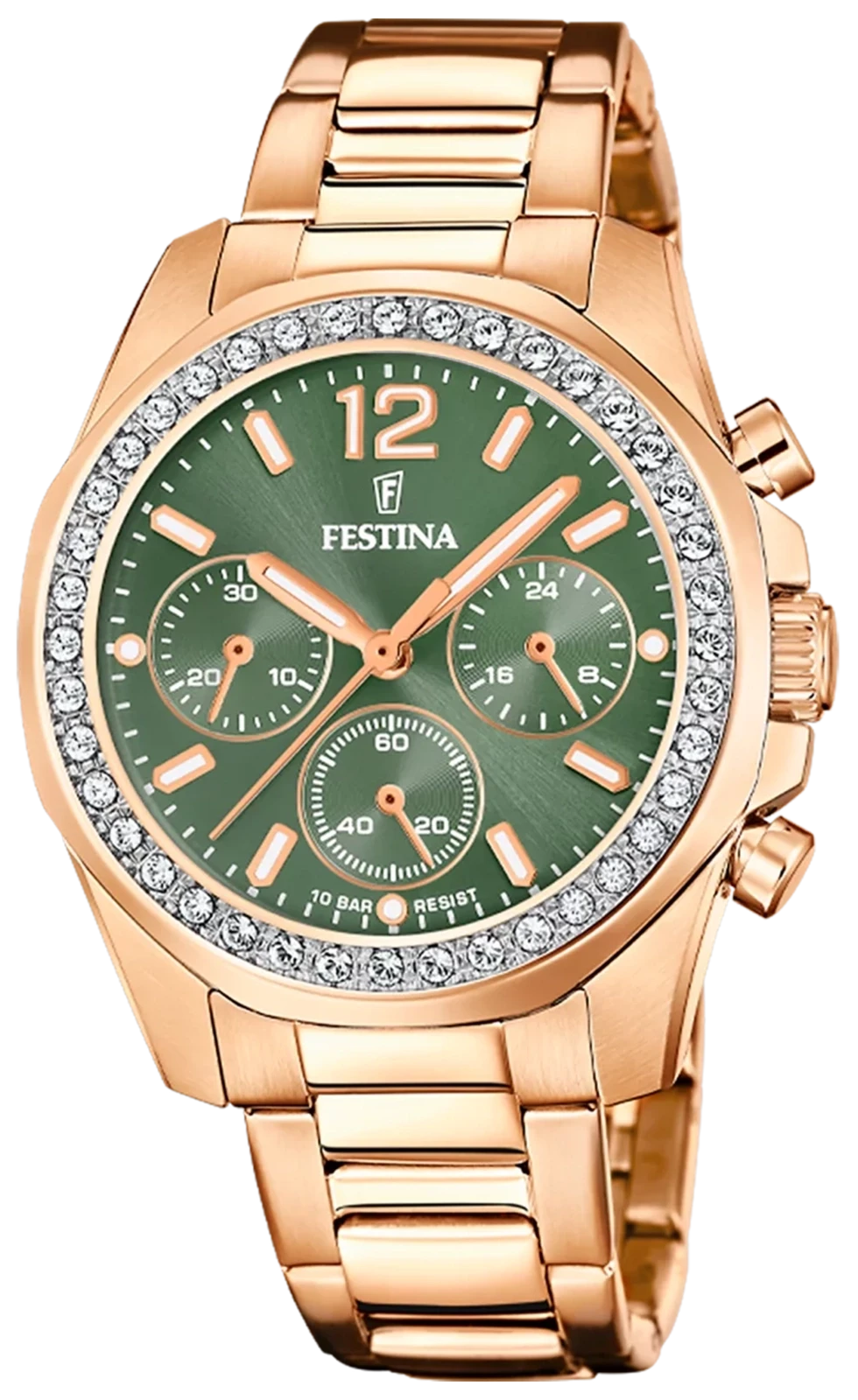 Festina Boyfriend F20639/A Women's Watch • Rose Gold Stainless Steel • 10 ATM