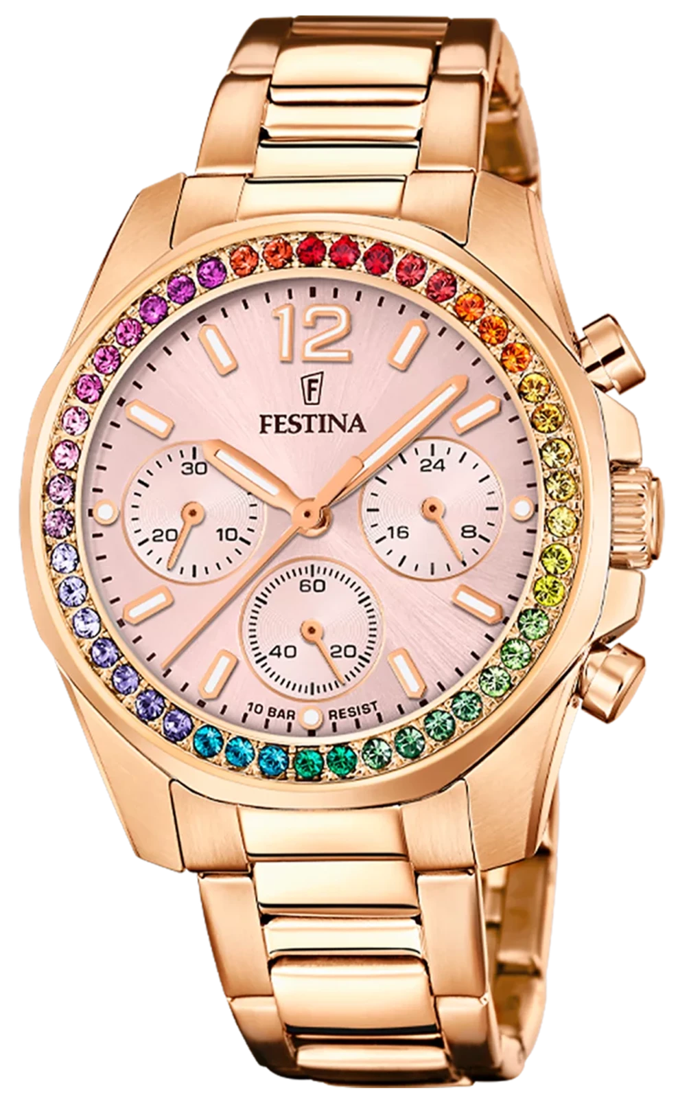 Festina Boyfriend Collection F20639/4 Women's Watch • Rose Gold • 10 ATM