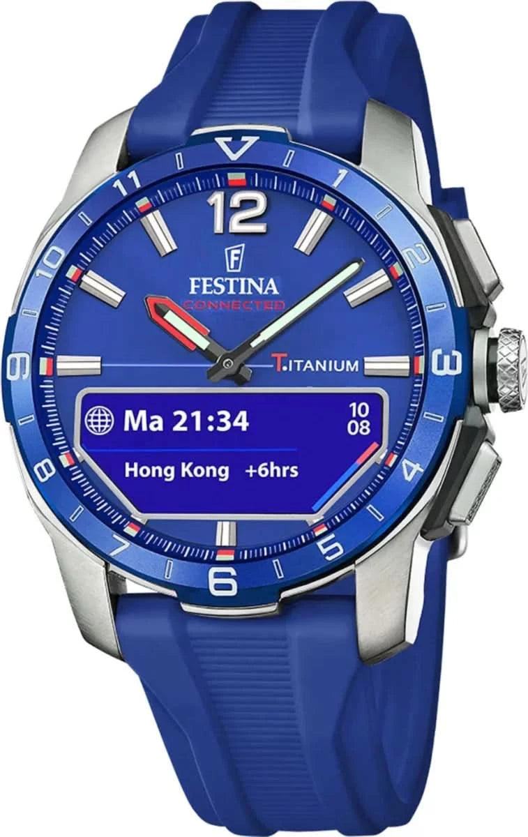 Festina Connected F23000/3 Men's Watch • Lightweight Titanium Case • Scratch-Resistant Sapphire Crystal