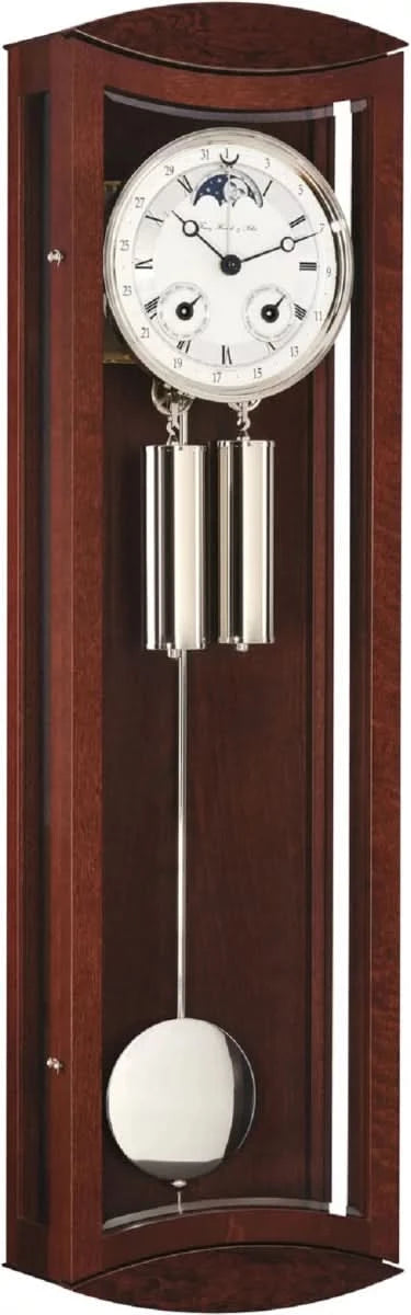 Hermle Wall Clock 70.5x22x11.5 cm Wood • Mechanical Movement • Moon Phase • Calendar