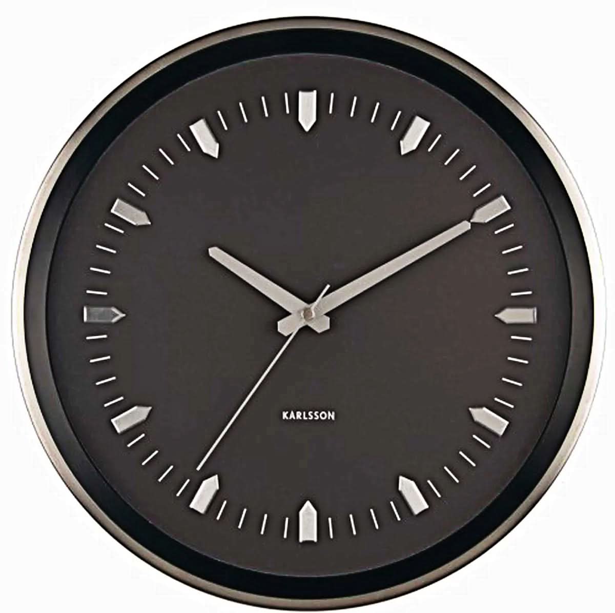 Karlsson Wall Clock 35 cm Ø Metal • Elegant Design • Precise Quartz Movement