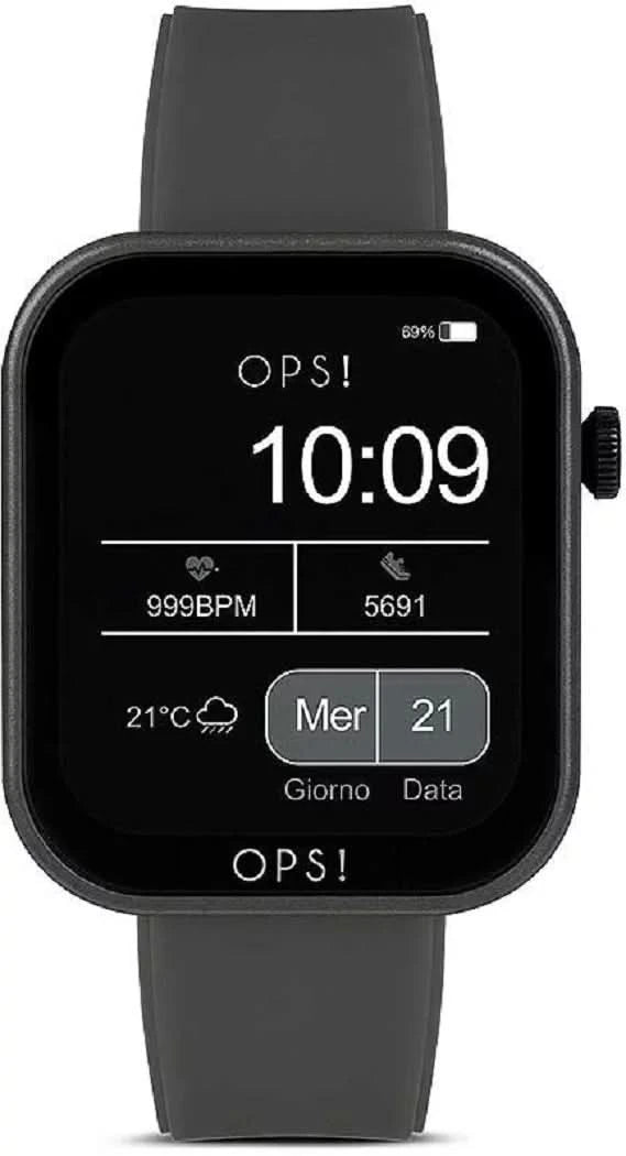 OPS! Active Call OPSSW-30 Unisex Smartwatch • Call & Fitness Functions • Italian Design