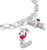Charm pendant made of recycled 925 sterling silver, with Snoopy & heart motif, Thomas Sabo, Model: 2226-664-10