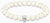 Thomas Sabo Bead Bracelet Model: X0293-082-14-L17 with white freshwater cultured pearls and a ring-shaped eyelet for charms