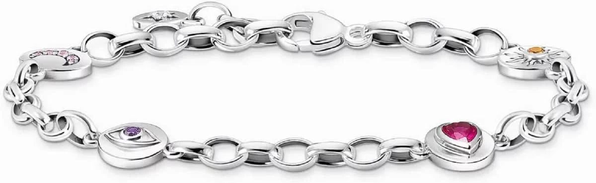 Link bracelet with various charms - Thomas Sabo Model: A2138-640-7