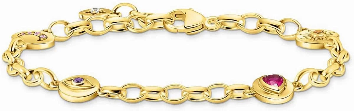 Link bracelet with various charms - Thomas Sabo Model: A2138-995-7