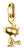 Charm pendant crafted from 18k gold-plated recycled 925 sterling silver with a Peanuts Woodstock motif - Thomas Sabo, Model: CC1303-413-39