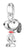 Charm pendant made of recycled 925 sterling silver with Snoopy motif and pavé setting, Thomas Sabo PEANUTS Connect Model: CC1310-691-11