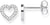 Heart Stud Earrings large - 925 Sterling Silver