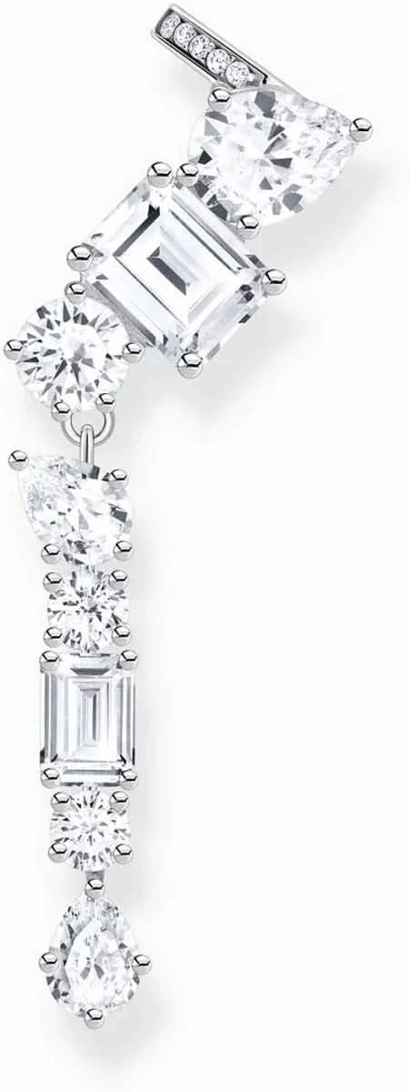 Long single ear climber with stone-set ear cuff - Thomas Sabo Model: H2280-051-14
