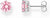 Thomas Sabo stud earrings with large, pink brilliant-cut zirconia stone