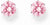 Thomas Sabo stud earrings with large, pink brilliant-cut zirconia stone