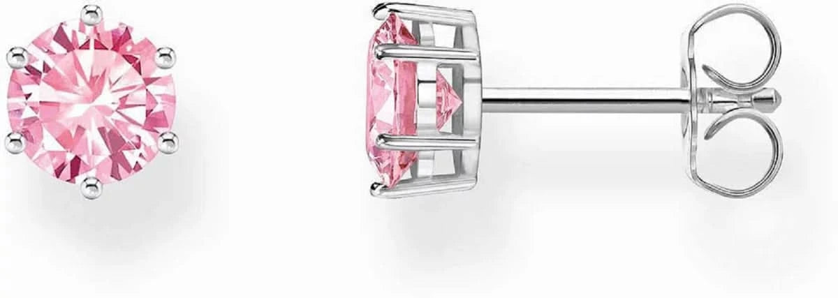 Ear studs with pink zirconia stone in brilliant cut - Thomas Sabo Model: H2301-051-9