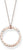 Long necklace with large circle pendant - 750 rose gold plating