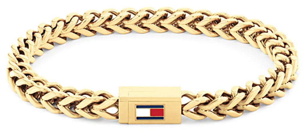 Men's Bracelet made of braided, gold-colored stainless steel - Tommy Hilfiger Model: 2790648