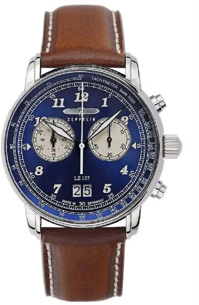 Zeppelin LZ 127 Graf Zeppelin 8684-3 Men's Watch • Made in Germany • Chronograph