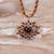 Suncatcher Necklace made of Walnut Wood and Rose Gold - Holzkern Model: 9010631025298
