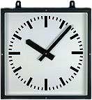 GER-Technik Wall Clock 50x50 cm Metal • Radio-Controlled Movement • Robust & Weatherproof