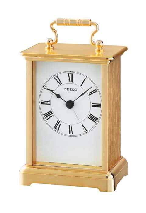 Seiko Table Clock 15.5x9.3x6.7 cm Metal • Quartz Movement • With Alarm Function