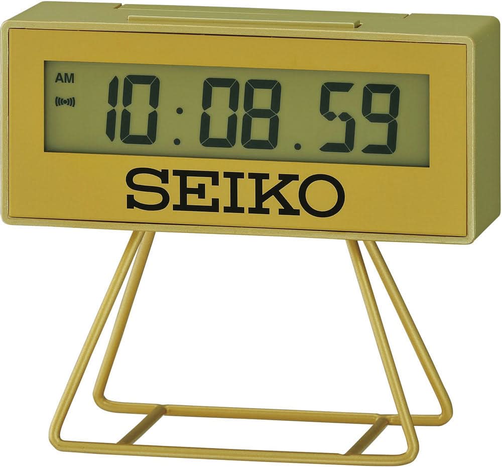 Seiko Modern Digital Alarm Clock 10.4cm Resin Gold • With Snooze • Alarm function
