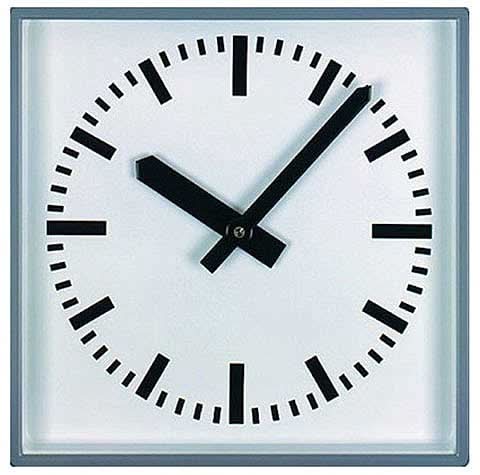 GER-Technik Wall Clock 50x50 cm Stainless Steel • High-quality radio-controlled movement • Robust construction