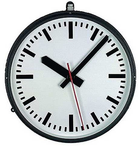 GER-Technik Wall Clock 60 cm Ø Metal • Radio-Controlled • Robust Casing