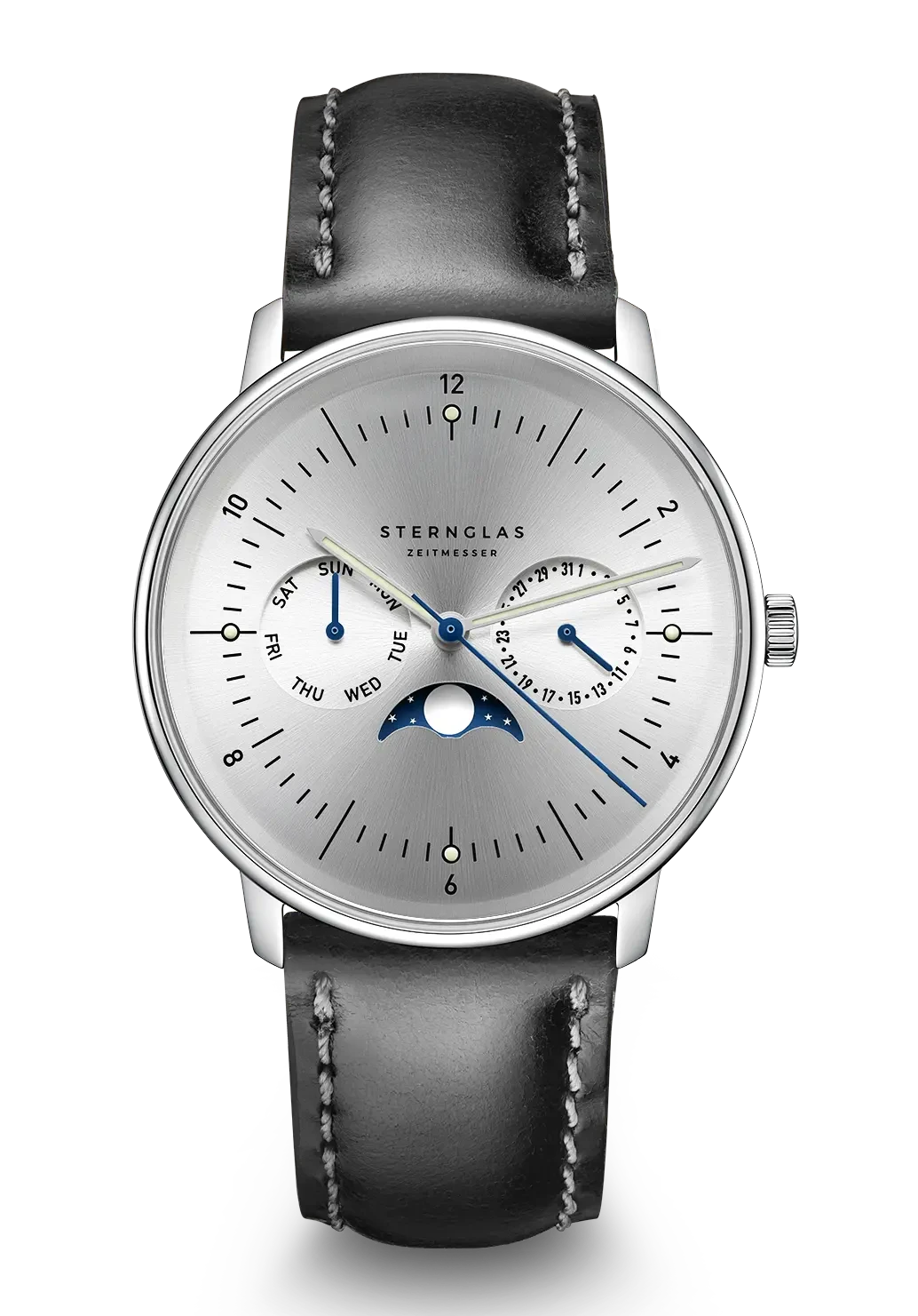 Sternglas Naos Mondphase Unisex Armbanduhr • Quarzwerk • Mondphasenzeiger