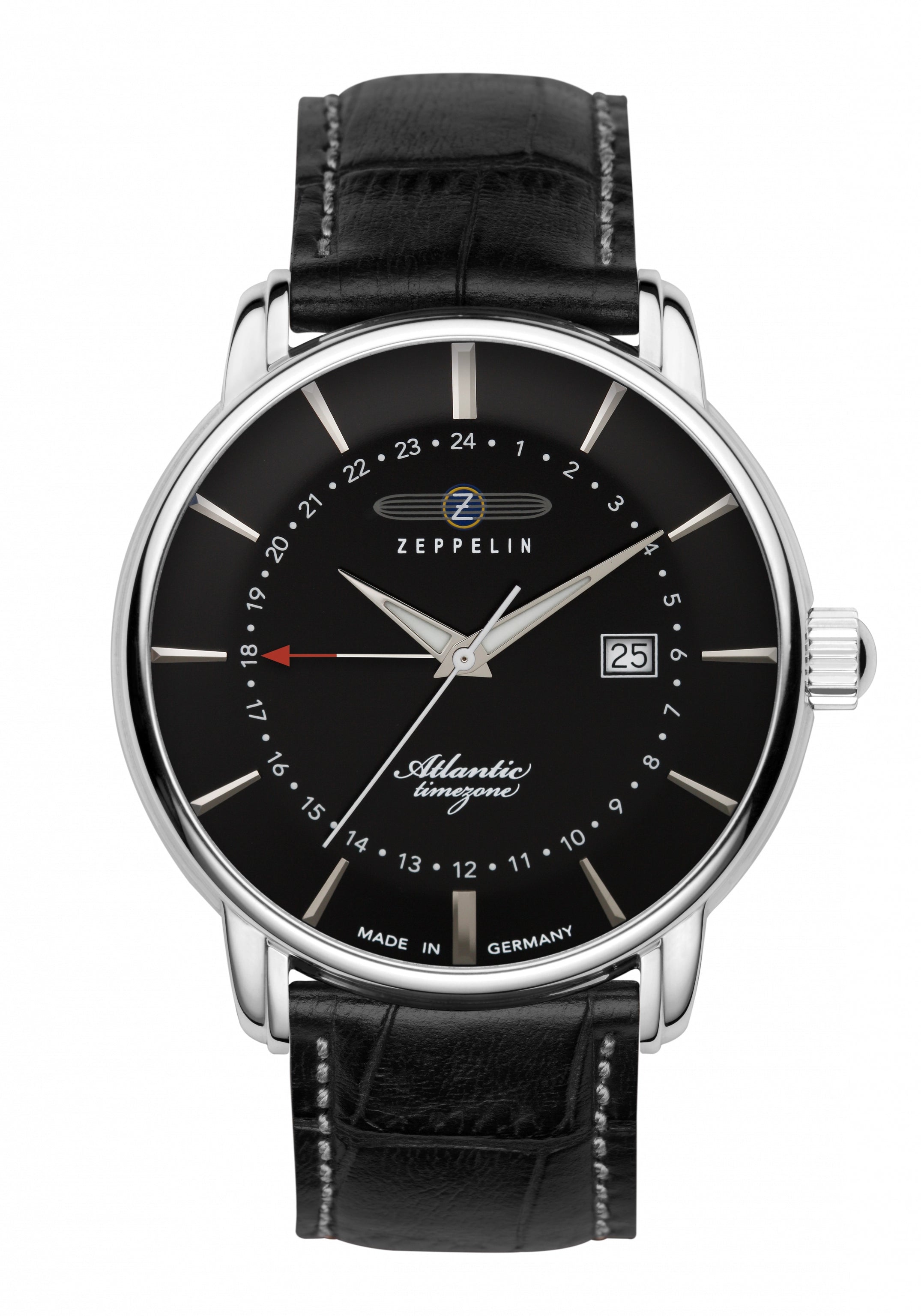 Zeppelin Atlantic 8442-2 Herrenuhr Schwarz • Quarzwerk • Saphirglas