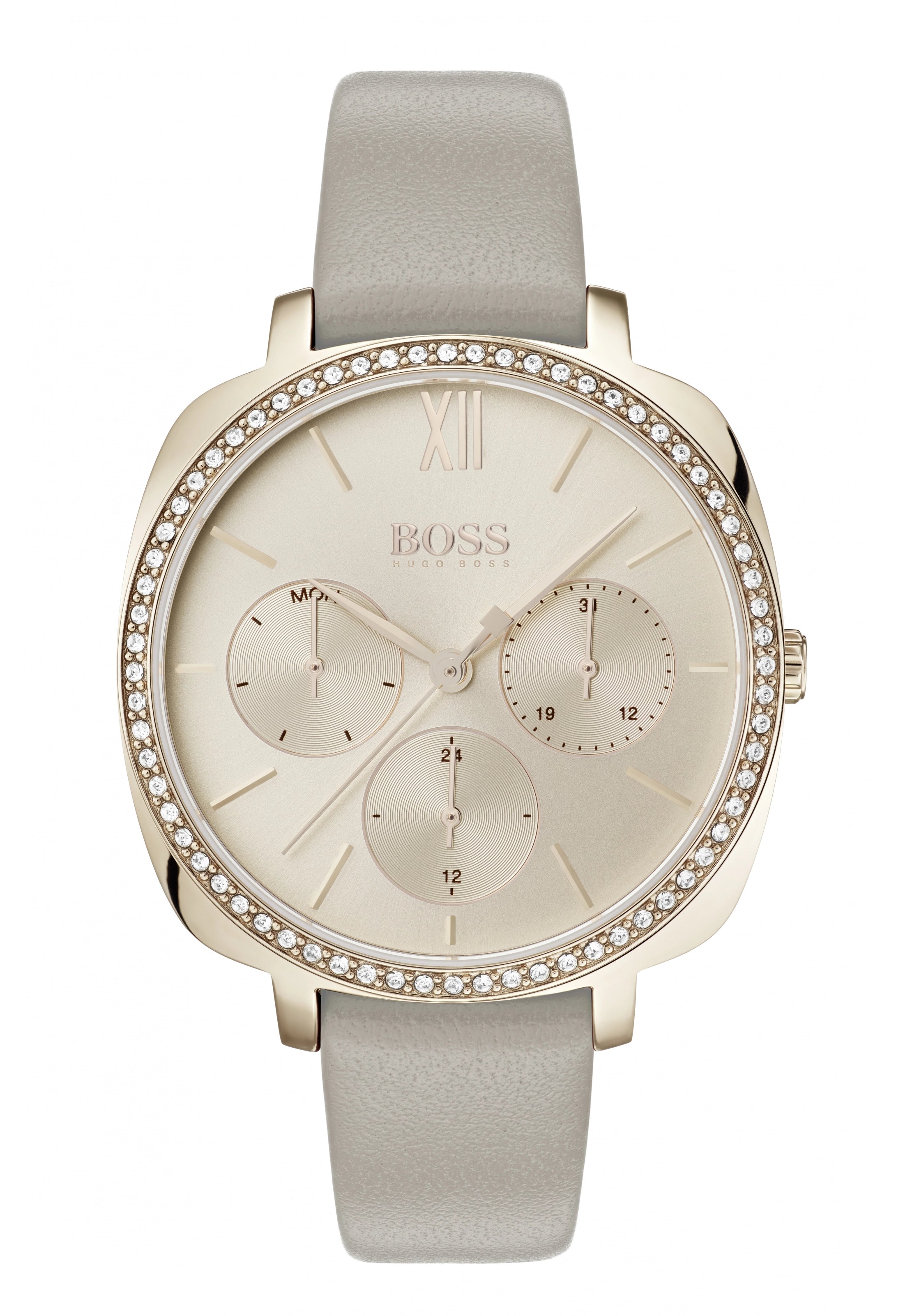 BOSS Seduction 1502493 Damen Armbanduhr Gold • Mineralglas • Datum & Wochentag