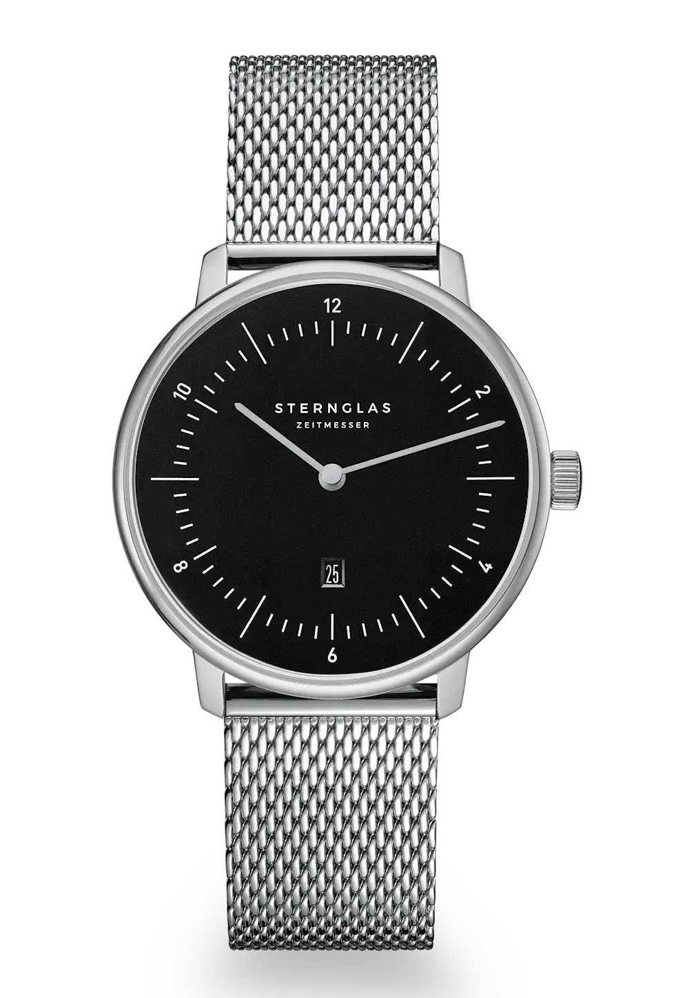 Sternglas Naos XS Damen Armbanduhr Pianoschwarz • Schlankes Quarzwerk • Minimalistisches Design