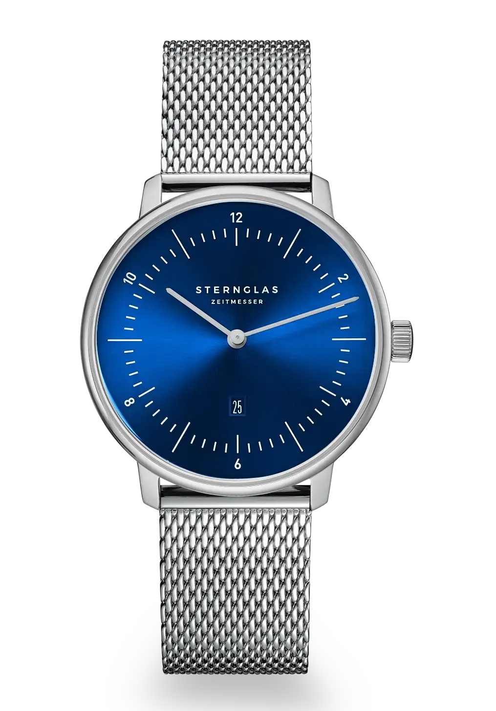 Sternglas Naos XS Damen Armbanduhr Tiefblau • Schlankes Bauhaus-Design • Quarzwerk