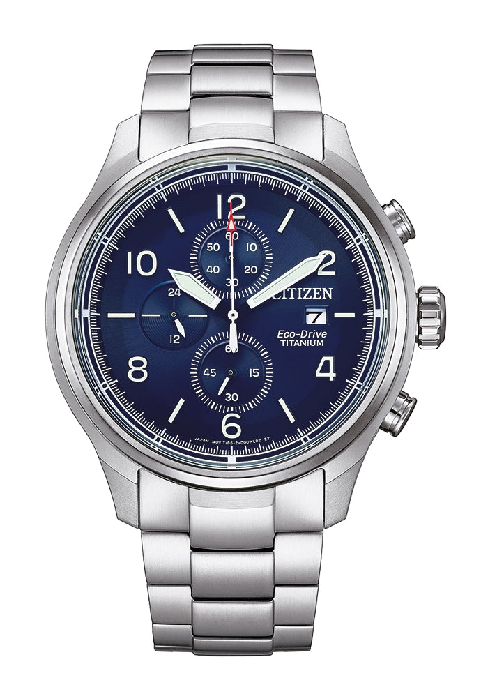 Citizen Eco-Drive Super Titanium CA7090-87L Herren • Saphirglas • Solarbetriebener Chronograph