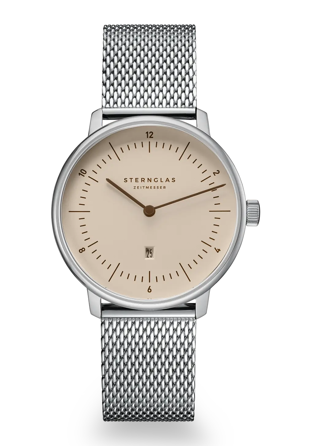 Sternglas Naos XS Damen Armbanduhr Sandbraun • Schlankes Quarzwerk • Minimalistisches Design