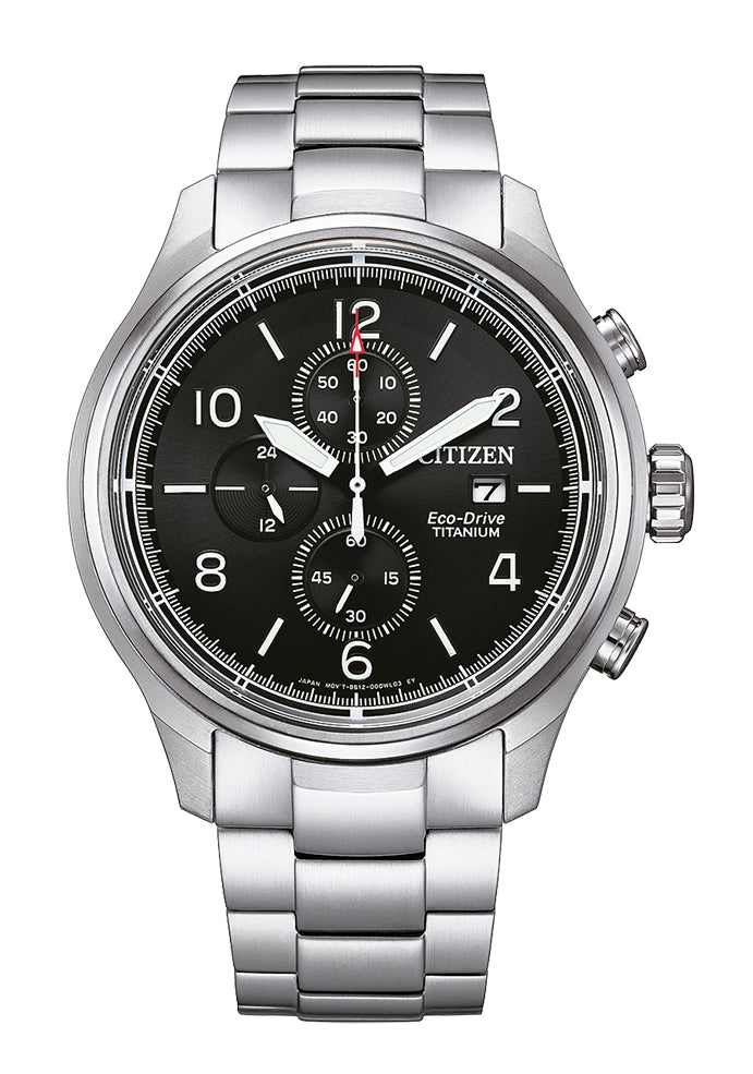 Citizen Zenshin CA4610-85L Herren Armbanduhr Blau • Eco-Drive Solar • Super Titanium Chronograph