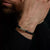 Bracelet made of 7mm thick, black leather with silver clasp - Rebel&Rose Model: RR-L0139-S-L