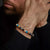 Bracelet made of 8mm gemstones of Agate, Larvikite, Lava Stone, Picture Jasper, Turqurenite and Fossil with stainless steel clasp - Rebel&Rose Model: RR-80064-S-M