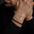 Bracelet made of 6mm black natural stone with black stainless steel clasp - Rebel&Rose Model: RR-60089-B-L