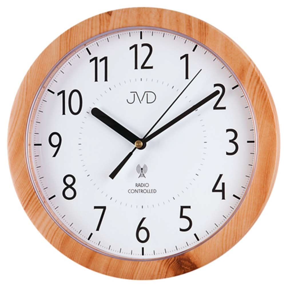 JVD Wall Clock 25 cm Ø Plastic • Radio-Controlled • Timeless Design