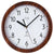 JVD Wall Clock 25x25x3.7 cm Plastic • Radio-controlled • Walnut Look