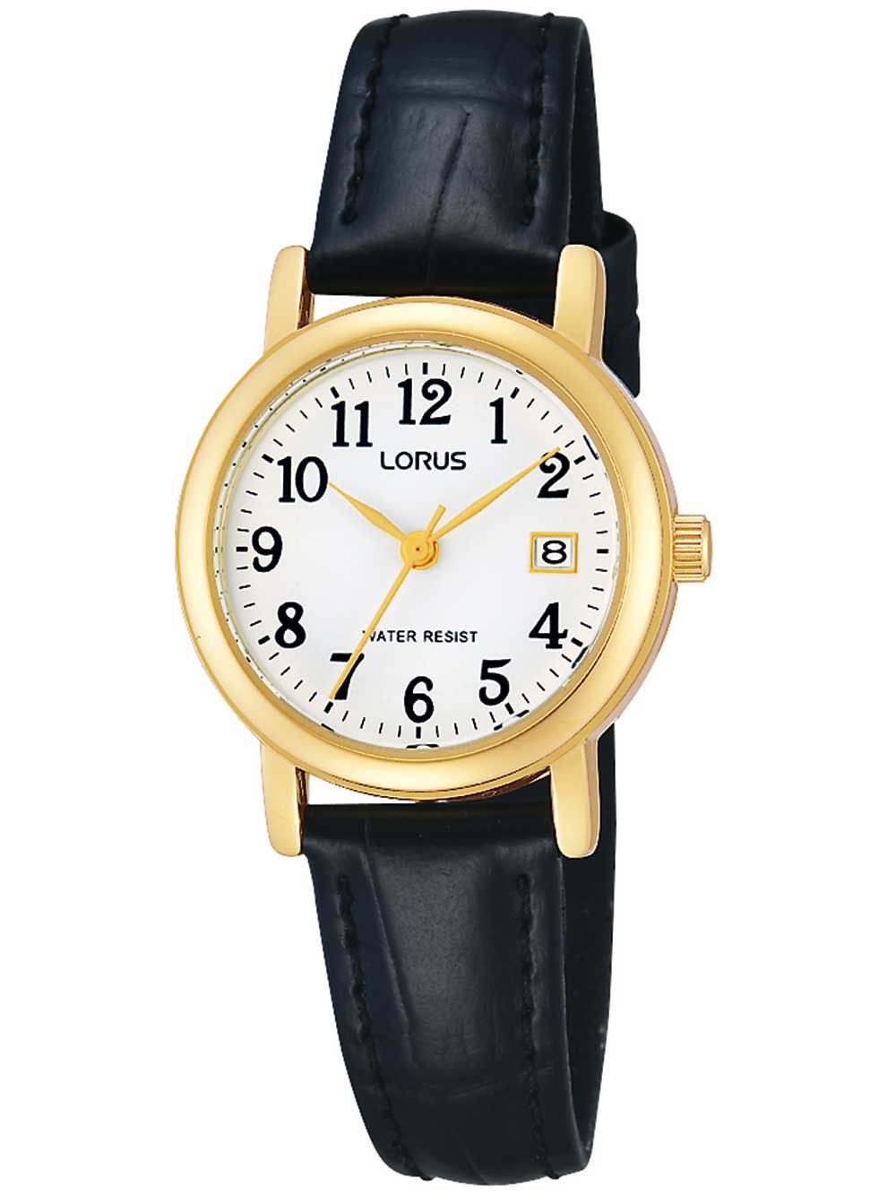 Lorus Dress RH764AX5 Damen Armbanduhr • Mineralglas • Schwarzes Lederband