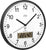 JVD Wall Clock 29.5x29.5x4 cm Plastic • Radio-Controlled • Temperature & Humidity