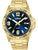 Lorus Sports RH990QX9 Herren Armbanduhr Goldfarben • Blaues Zifferblatt • Mineralglas