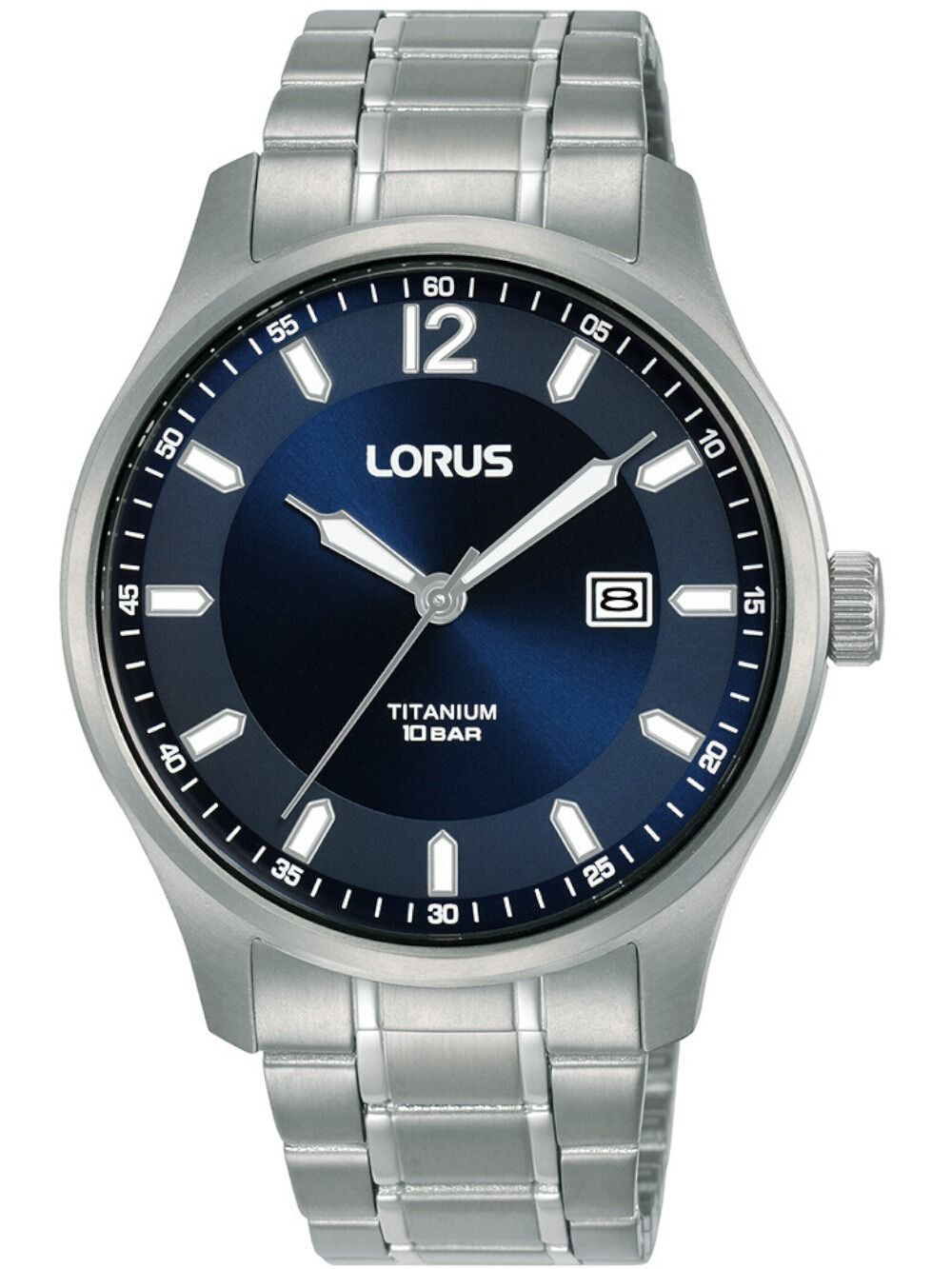 Lorus RH997QX9 Herren Armbanduhr • Titan • Blaues Zifferblatt